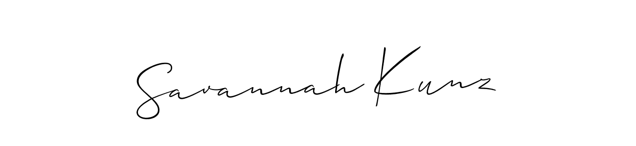 Savannah Kunz stylish signature style. Best Handwritten Sign (Allison_Script) for my name. Handwritten Signature Collection Ideas for my name Savannah Kunz. Savannah Kunz signature style 2 images and pictures png