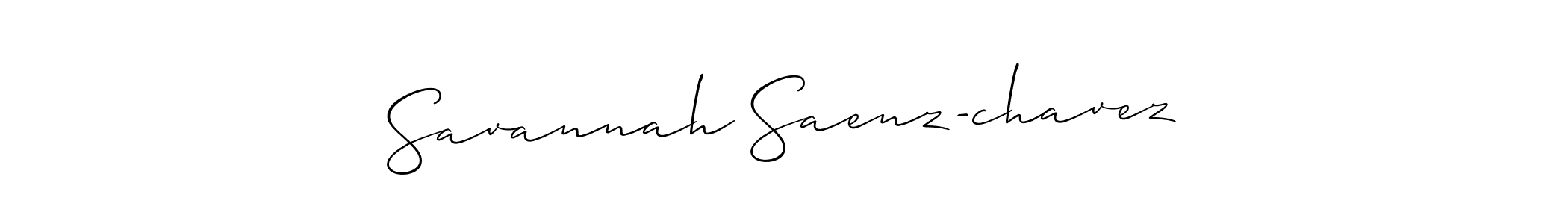 if you are searching for the best signature style for your name Savannah Saenz-chavez. so please give up your signature search. here we have designed multiple signature styles  using Allison_Script. Savannah Saenz-chavez signature style 2 images and pictures png