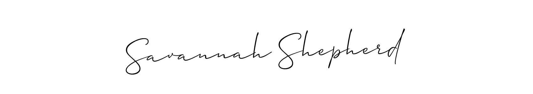 It looks lik you need a new signature style for name Savannah Shepherd. Design unique handwritten (Allison_Script) signature with our free signature maker in just a few clicks. Savannah Shepherd signature style 2 images and pictures png