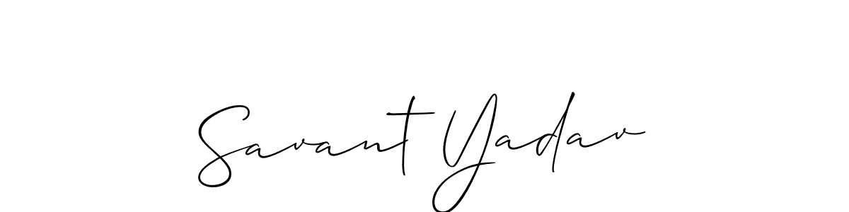 How to Draw Savant Yadav signature style? Allison_Script is a latest design signature styles for name Savant Yadav. Savant Yadav signature style 2 images and pictures png