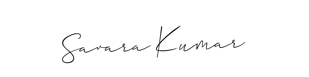 How to make Savara Kumar name signature. Use Allison_Script style for creating short signs online. This is the latest handwritten sign. Savara Kumar signature style 2 images and pictures png