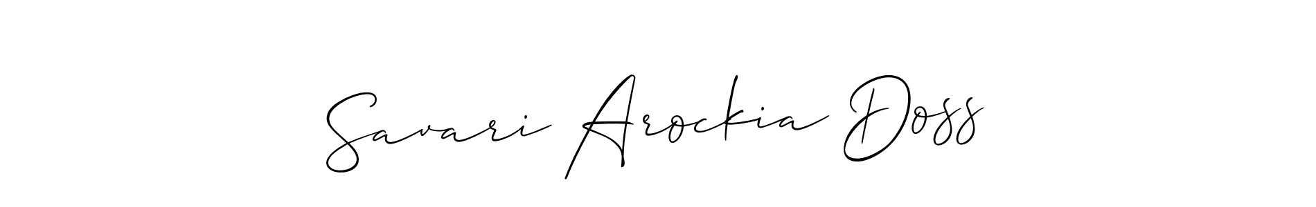 It looks lik you need a new signature style for name Savari Arockia Doss. Design unique handwritten (Allison_Script) signature with our free signature maker in just a few clicks. Savari Arockia Doss signature style 2 images and pictures png