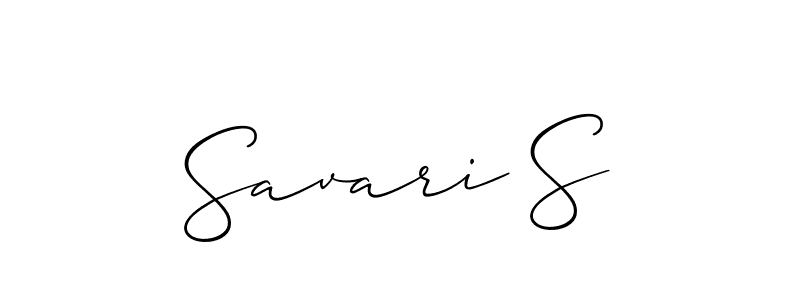 Allison_Script is a professional signature style that is perfect for those who want to add a touch of class to their signature. It is also a great choice for those who want to make their signature more unique. Get Savari S name to fancy signature for free. Savari S signature style 2 images and pictures png