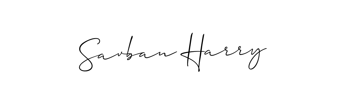 Also we have Savban Harry name is the best signature style. Create professional handwritten signature collection using Allison_Script autograph style. Savban Harry signature style 2 images and pictures png