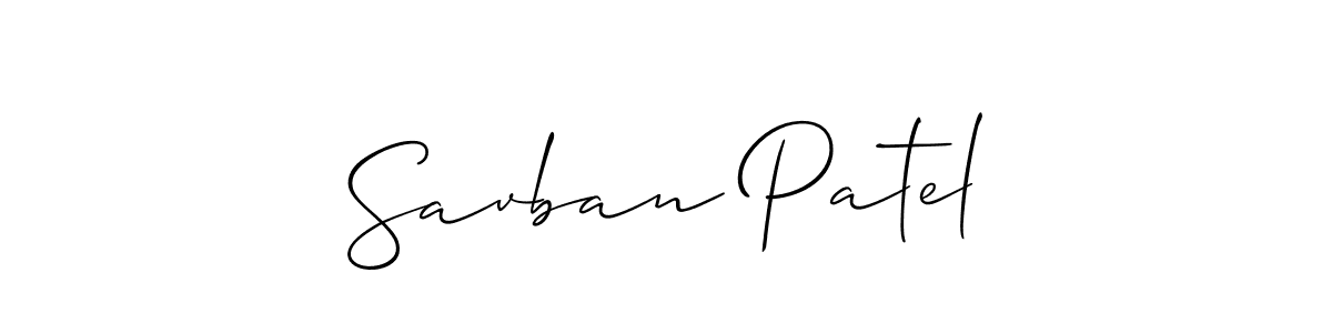 if you are searching for the best signature style for your name Savban Patel. so please give up your signature search. here we have designed multiple signature styles  using Allison_Script. Savban Patel signature style 2 images and pictures png