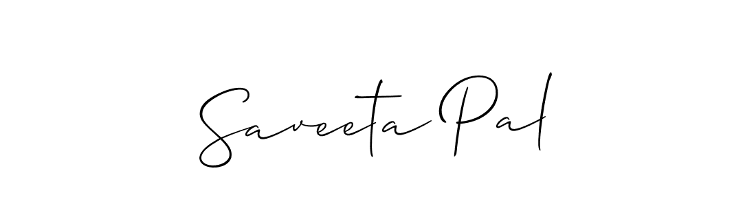 Design your own signature with our free online signature maker. With this signature software, you can create a handwritten (Allison_Script) signature for name Saveeta Pal. Saveeta Pal signature style 2 images and pictures png