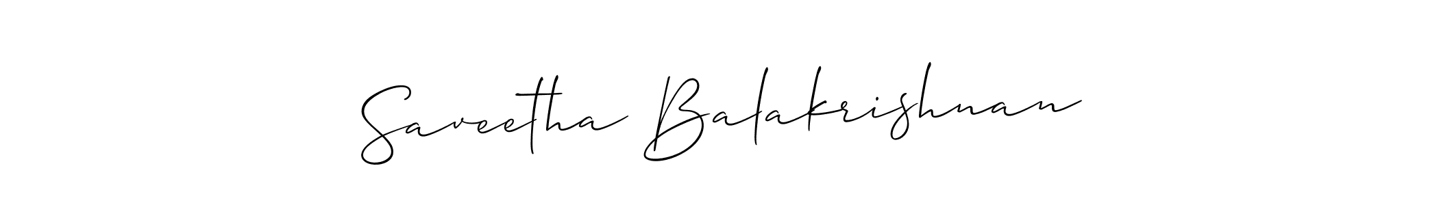 This is the best signature style for the Saveetha Balakrishnan name. Also you like these signature font (Allison_Script). Mix name signature. Saveetha Balakrishnan signature style 2 images and pictures png