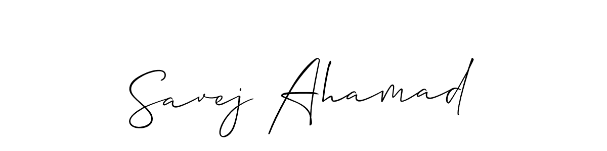 How to make Savej Ahamad signature? Allison_Script is a professional autograph style. Create handwritten signature for Savej Ahamad name. Savej Ahamad signature style 2 images and pictures png