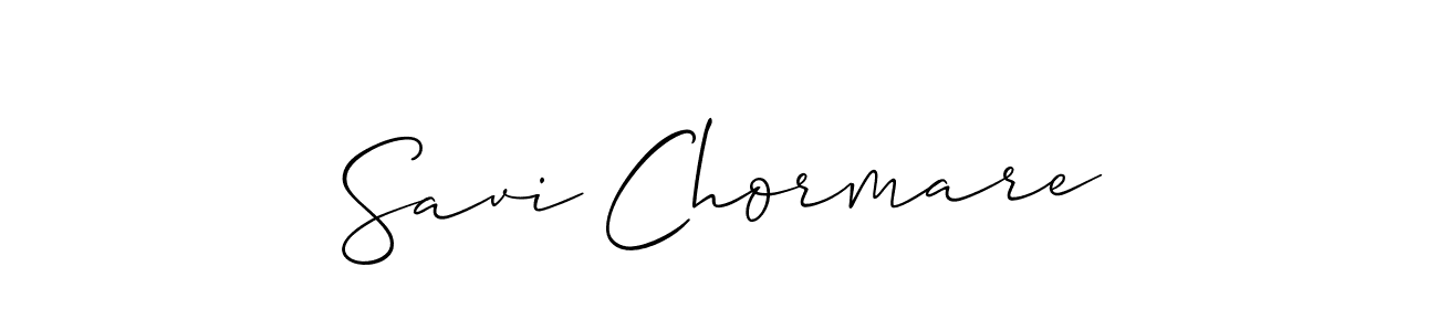 How to make Savi Chormare name signature. Use Allison_Script style for creating short signs online. This is the latest handwritten sign. Savi Chormare signature style 2 images and pictures png