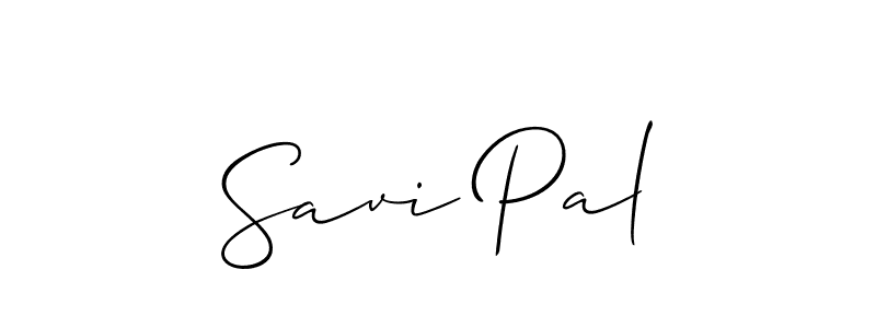 How to make Savi Pal name signature. Use Allison_Script style for creating short signs online. This is the latest handwritten sign. Savi Pal signature style 2 images and pictures png