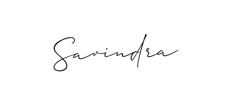 How to make Savindra signature? Allison_Script is a professional autograph style. Create handwritten signature for Savindra name. Savindra signature style 2 images and pictures png