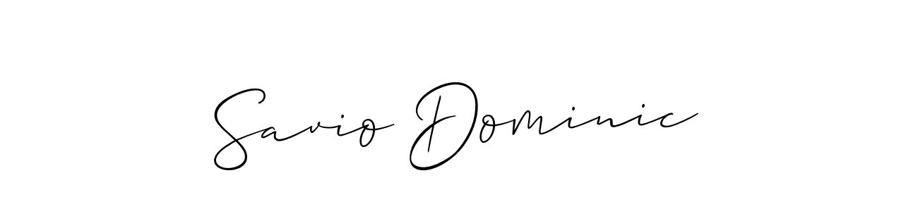 Best and Professional Signature Style for Savio Dominic. Allison_Script Best Signature Style Collection. Savio Dominic signature style 2 images and pictures png