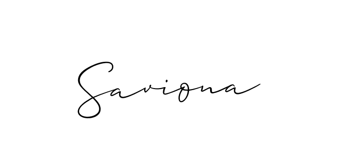 It looks lik you need a new signature style for name Saviona. Design unique handwritten (Allison_Script) signature with our free signature maker in just a few clicks. Saviona signature style 2 images and pictures png