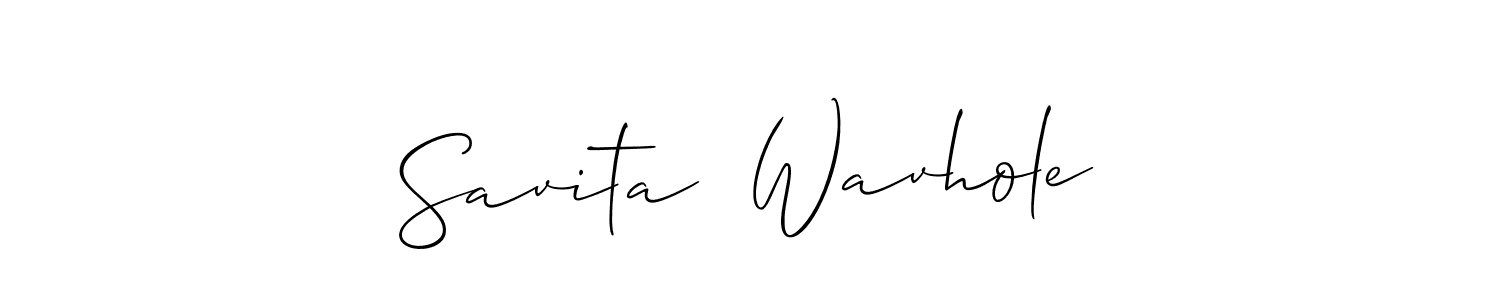 Use a signature maker to create a handwritten signature online. With this signature software, you can design (Allison_Script) your own signature for name Savita  Wavhole. Savita  Wavhole signature style 2 images and pictures png