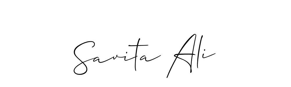 Design your own signature with our free online signature maker. With this signature software, you can create a handwritten (Allison_Script) signature for name Savita Ali. Savita Ali signature style 2 images and pictures png