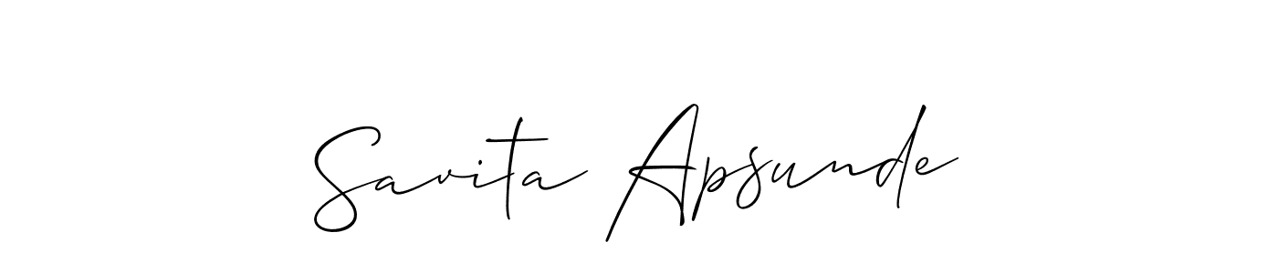 if you are searching for the best signature style for your name Savita Apsunde. so please give up your signature search. here we have designed multiple signature styles  using Allison_Script. Savita Apsunde signature style 2 images and pictures png