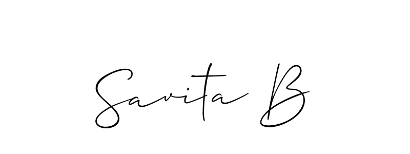 Also You can easily find your signature by using the search form. We will create Savita B name handwritten signature images for you free of cost using Allison_Script sign style. Savita B signature style 2 images and pictures png