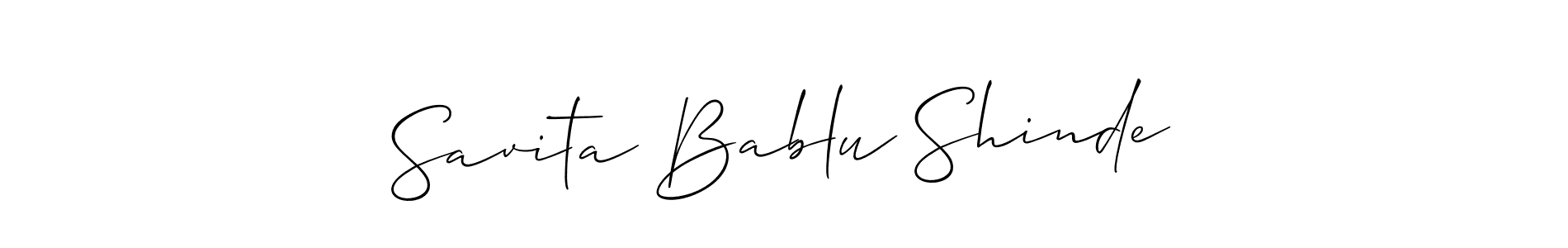 You should practise on your own different ways (Allison_Script) to write your name (Savita Bablu Shinde) in signature. don't let someone else do it for you. Savita Bablu Shinde signature style 2 images and pictures png