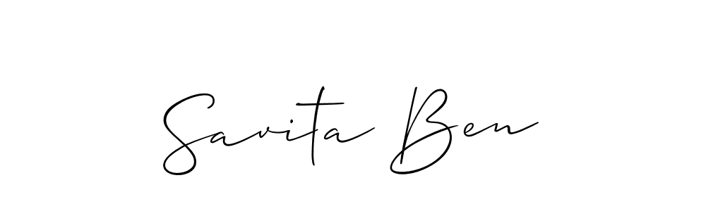 Also we have Savita Ben name is the best signature style. Create professional handwritten signature collection using Allison_Script autograph style. Savita Ben signature style 2 images and pictures png
