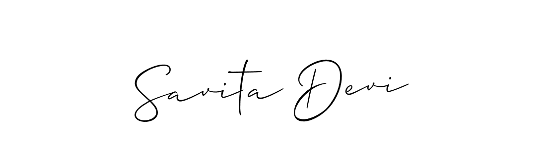 The best way (Allison_Script) to make a short signature is to pick only two or three words in your name. The name Savita Devi include a total of six letters. For converting this name. Savita Devi signature style 2 images and pictures png