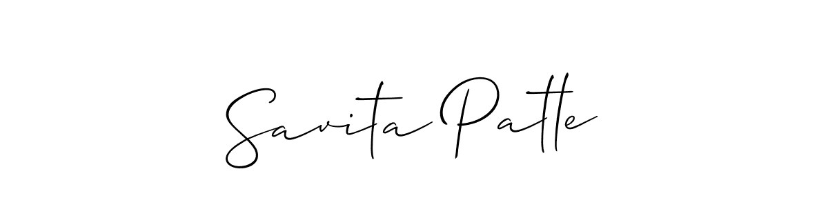 It looks lik you need a new signature style for name Savita Patle. Design unique handwritten (Allison_Script) signature with our free signature maker in just a few clicks. Savita Patle signature style 2 images and pictures png
