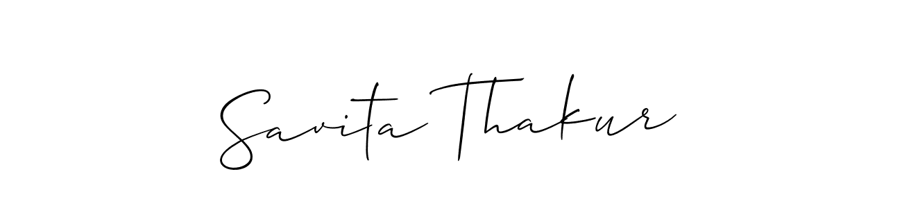 How to make Savita Thakur name signature. Use Allison_Script style for creating short signs online. This is the latest handwritten sign. Savita Thakur signature style 2 images and pictures png