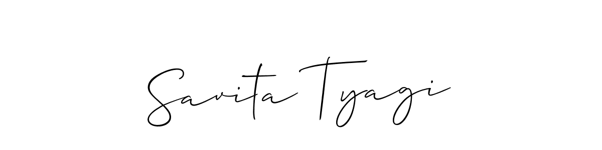 Savita Tyagi stylish signature style. Best Handwritten Sign (Allison_Script) for my name. Handwritten Signature Collection Ideas for my name Savita Tyagi. Savita Tyagi signature style 2 images and pictures png