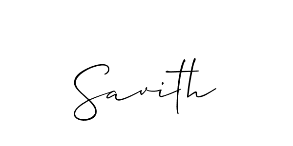 Also we have Savith name is the best signature style. Create professional handwritten signature collection using Allison_Script autograph style. Savith signature style 2 images and pictures png