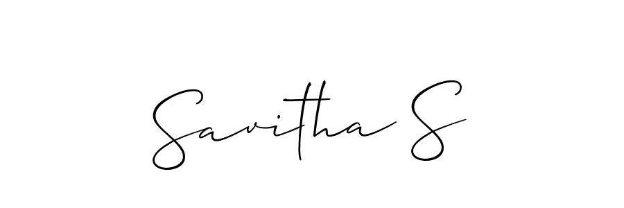 Savitha S stylish signature style. Best Handwritten Sign (Allison_Script) for my name. Handwritten Signature Collection Ideas for my name Savitha S. Savitha S signature style 2 images and pictures png