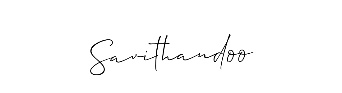 Use a signature maker to create a handwritten signature online. With this signature software, you can design (Allison_Script) your own signature for name Savithandoo. Savithandoo signature style 2 images and pictures png