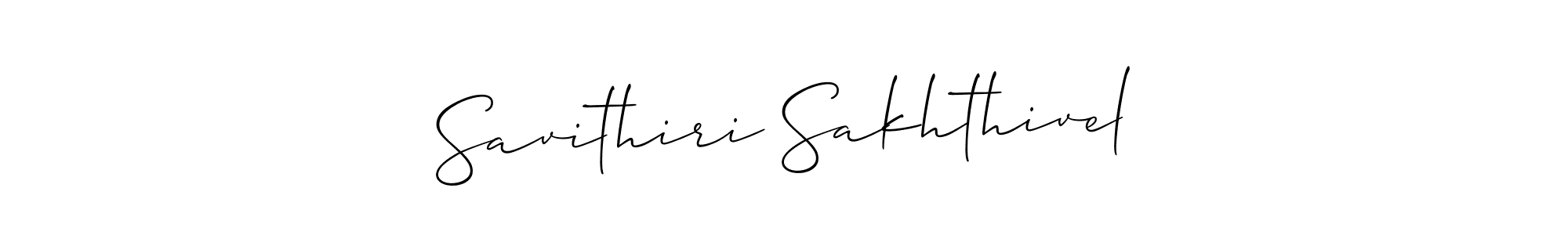 Design your own signature with our free online signature maker. With this signature software, you can create a handwritten (Allison_Script) signature for name Savithiri Sakhthivel. Savithiri Sakhthivel signature style 2 images and pictures png