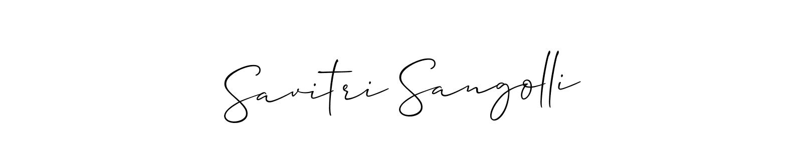 You should practise on your own different ways (Allison_Script) to write your name (Savitri Sangolli) in signature. don't let someone else do it for you. Savitri Sangolli signature style 2 images and pictures png