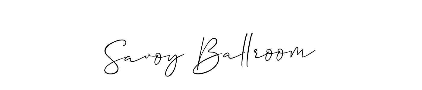 Savoy Ballroom stylish signature style. Best Handwritten Sign (Allison_Script) for my name. Handwritten Signature Collection Ideas for my name Savoy Ballroom. Savoy Ballroom signature style 2 images and pictures png