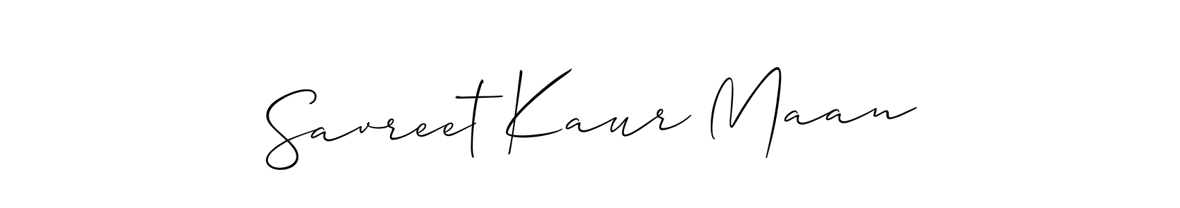 if you are searching for the best signature style for your name Savreet Kaur Maan. so please give up your signature search. here we have designed multiple signature styles  using Allison_Script. Savreet Kaur Maan signature style 2 images and pictures png