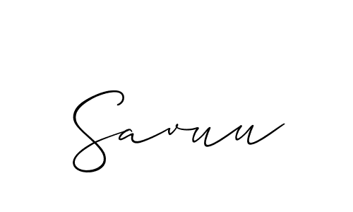 How to make Savuu signature? Allison_Script is a professional autograph style. Create handwritten signature for Savuu name. Savuu signature style 2 images and pictures png