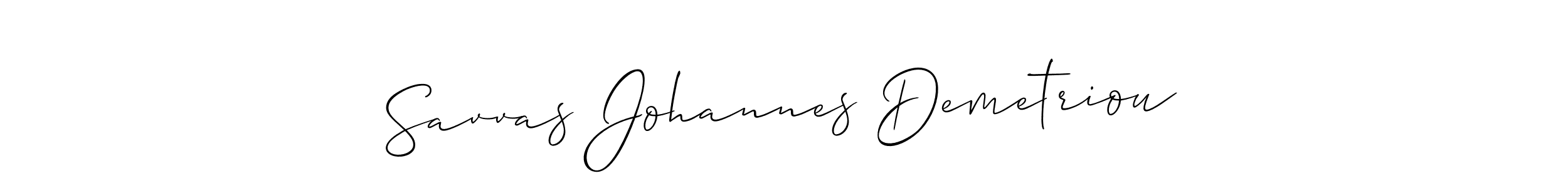 Also You can easily find your signature by using the search form. We will create Savvas Johannes Demetriou name handwritten signature images for you free of cost using Allison_Script sign style. Savvas Johannes Demetriou signature style 2 images and pictures png