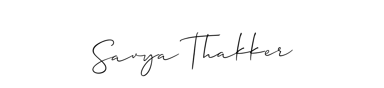 You should practise on your own different ways (Allison_Script) to write your name (Savya Thakker) in signature. don't let someone else do it for you. Savya Thakker signature style 2 images and pictures png