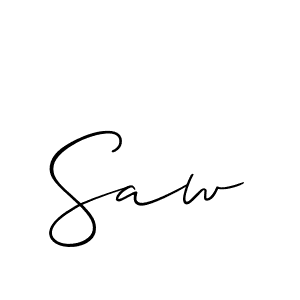 Allison_Script is a professional signature style that is perfect for those who want to add a touch of class to their signature. It is also a great choice for those who want to make their signature more unique. Get Saw name to fancy signature for free. Saw signature style 2 images and pictures png