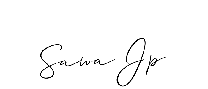 Make a beautiful signature design for name Sawa Jp. With this signature (Allison_Script) style, you can create a handwritten signature for free. Sawa Jp signature style 2 images and pictures png