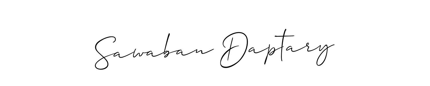Sawaban Daptary stylish signature style. Best Handwritten Sign (Allison_Script) for my name. Handwritten Signature Collection Ideas for my name Sawaban Daptary. Sawaban Daptary signature style 2 images and pictures png