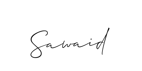 How to make Sawaid signature? Allison_Script is a professional autograph style. Create handwritten signature for Sawaid name. Sawaid signature style 2 images and pictures png