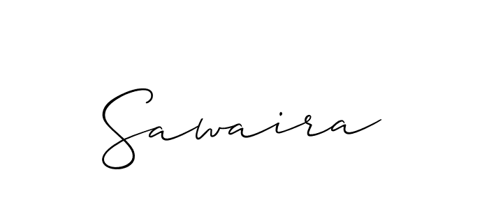 Design your own signature with our free online signature maker. With this signature software, you can create a handwritten (Allison_Script) signature for name Sawaira. Sawaira signature style 2 images and pictures png