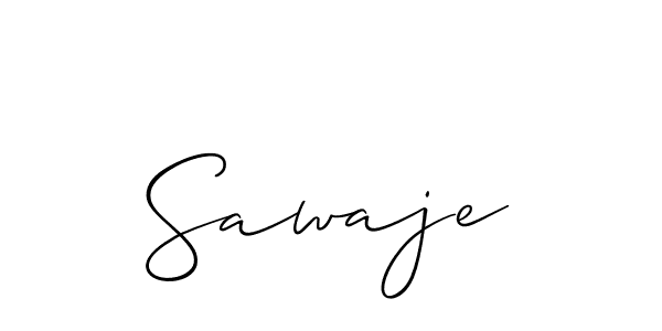 Allison_Script is a professional signature style that is perfect for those who want to add a touch of class to their signature. It is also a great choice for those who want to make their signature more unique. Get Sawaje name to fancy signature for free. Sawaje signature style 2 images and pictures png