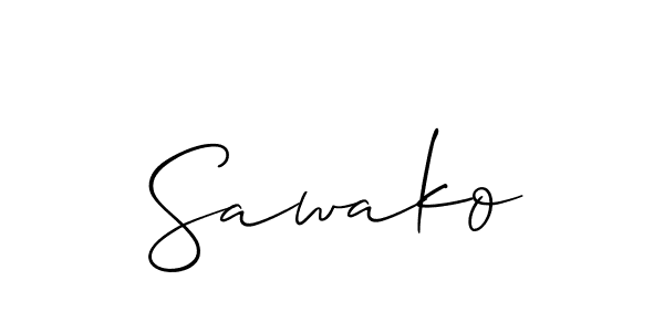 Use a signature maker to create a handwritten signature online. With this signature software, you can design (Allison_Script) your own signature for name Sawako. Sawako signature style 2 images and pictures png