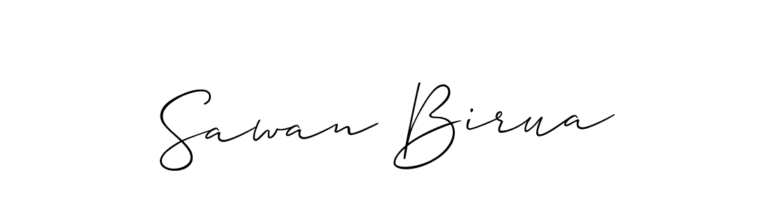 if you are searching for the best signature style for your name Sawan Birua. so please give up your signature search. here we have designed multiple signature styles  using Allison_Script. Sawan Birua signature style 2 images and pictures png