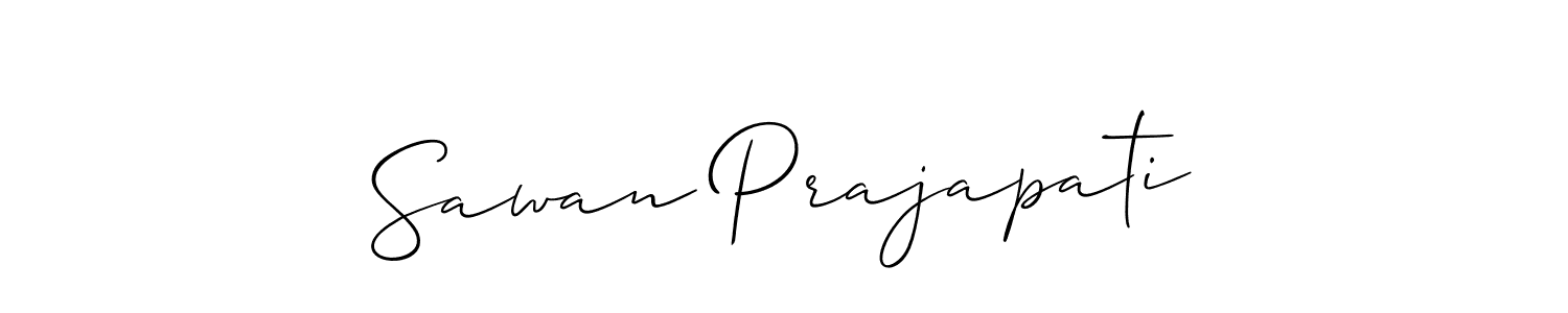 Make a beautiful signature design for name Sawan Prajapati. With this signature (Allison_Script) style, you can create a handwritten signature for free. Sawan Prajapati signature style 2 images and pictures png