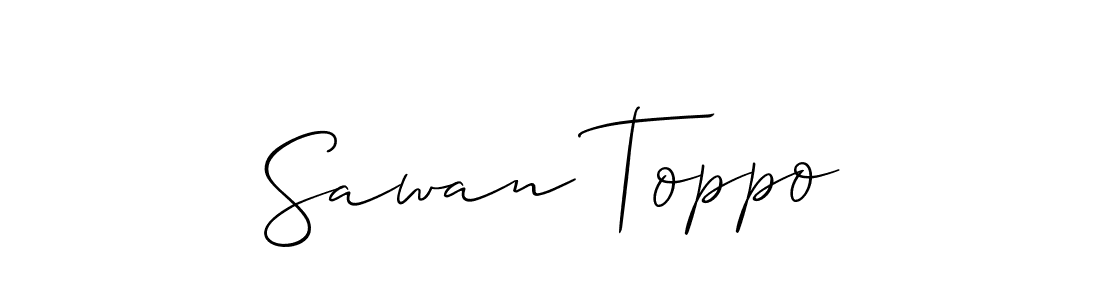 Use a signature maker to create a handwritten signature online. With this signature software, you can design (Allison_Script) your own signature for name Sawan Toppo. Sawan Toppo signature style 2 images and pictures png
