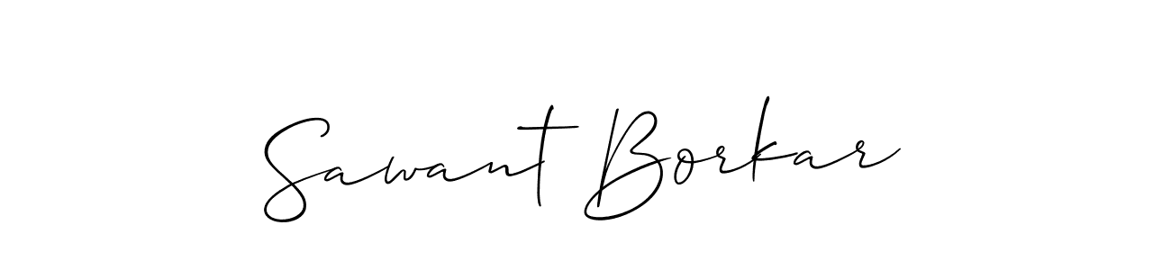 The best way (Allison_Script) to make a short signature is to pick only two or three words in your name. The name Sawant Borkar include a total of six letters. For converting this name. Sawant Borkar signature style 2 images and pictures png