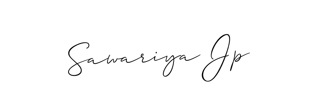 How to make Sawariya Jp name signature. Use Allison_Script style for creating short signs online. This is the latest handwritten sign. Sawariya Jp signature style 2 images and pictures png