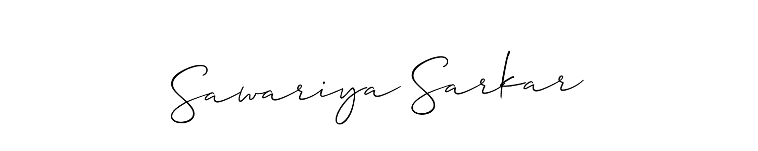 Create a beautiful signature design for name Sawariya Sarkar. With this signature (Allison_Script) fonts, you can make a handwritten signature for free. Sawariya Sarkar signature style 2 images and pictures png